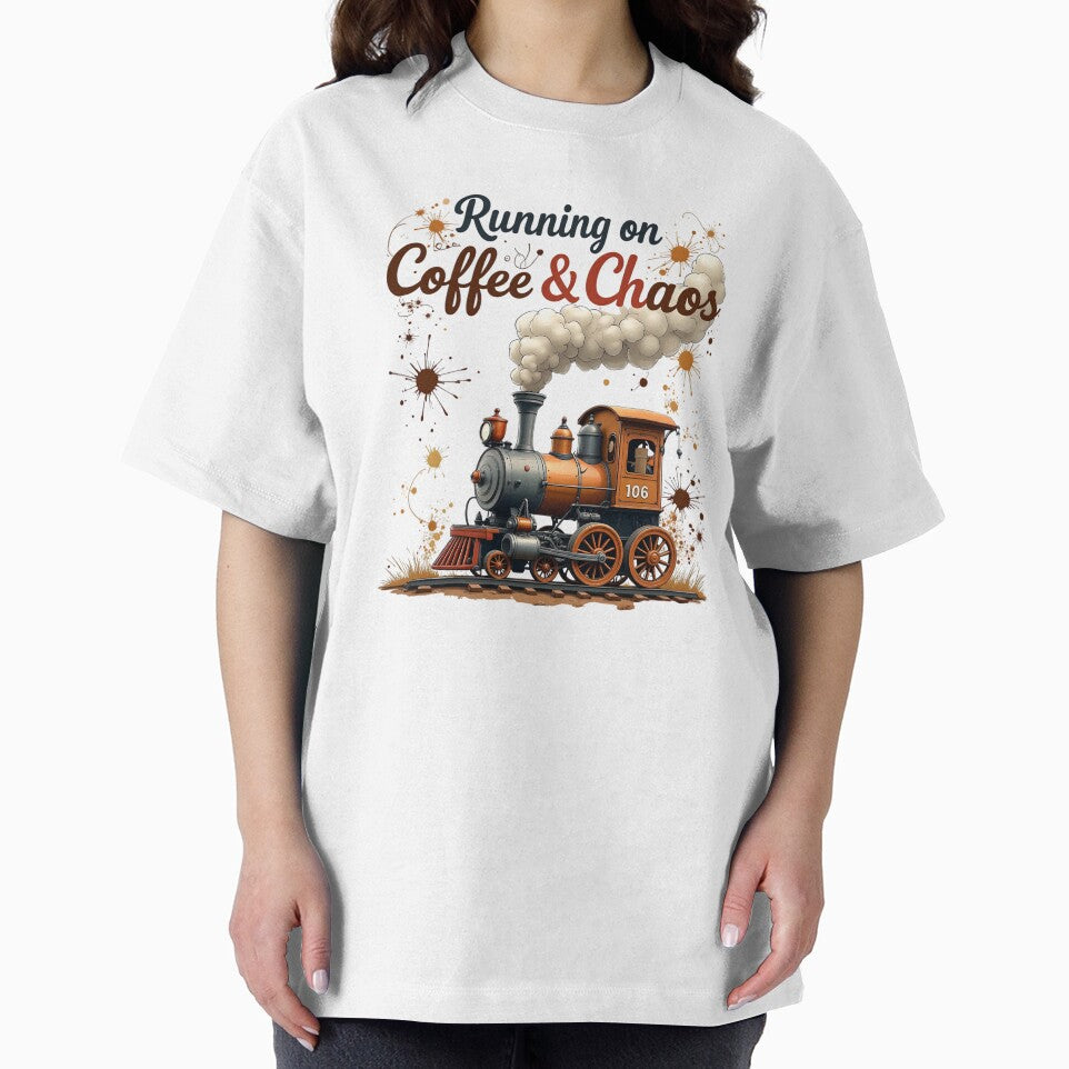 Running on Coffee & Chaos | Funny Quote by LR Vibe Studio T-Shirts, Hoodie, Sweatshirt | BlankRebels.com (Image 2)