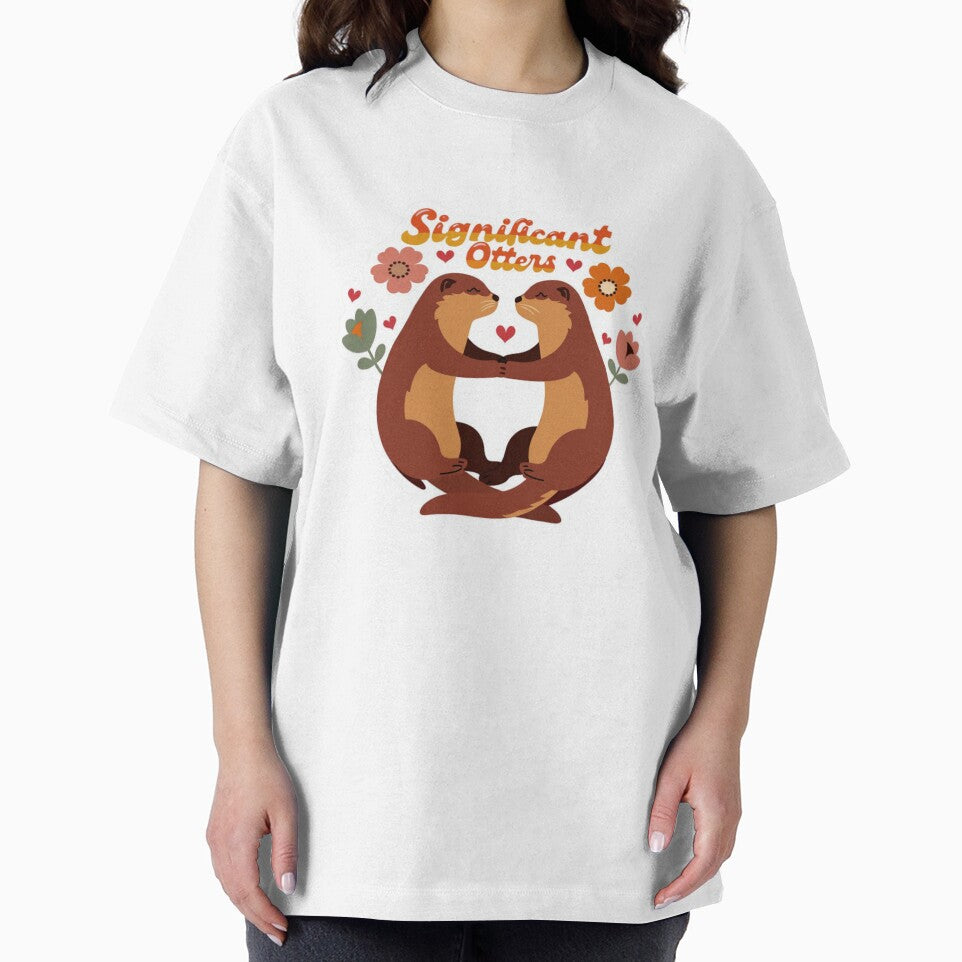 Significant Otters Cute Couple Pun Art by racheli147 T-Shirts, Hoodie, Sweatshirt | BlankRebels.com (Image 2)