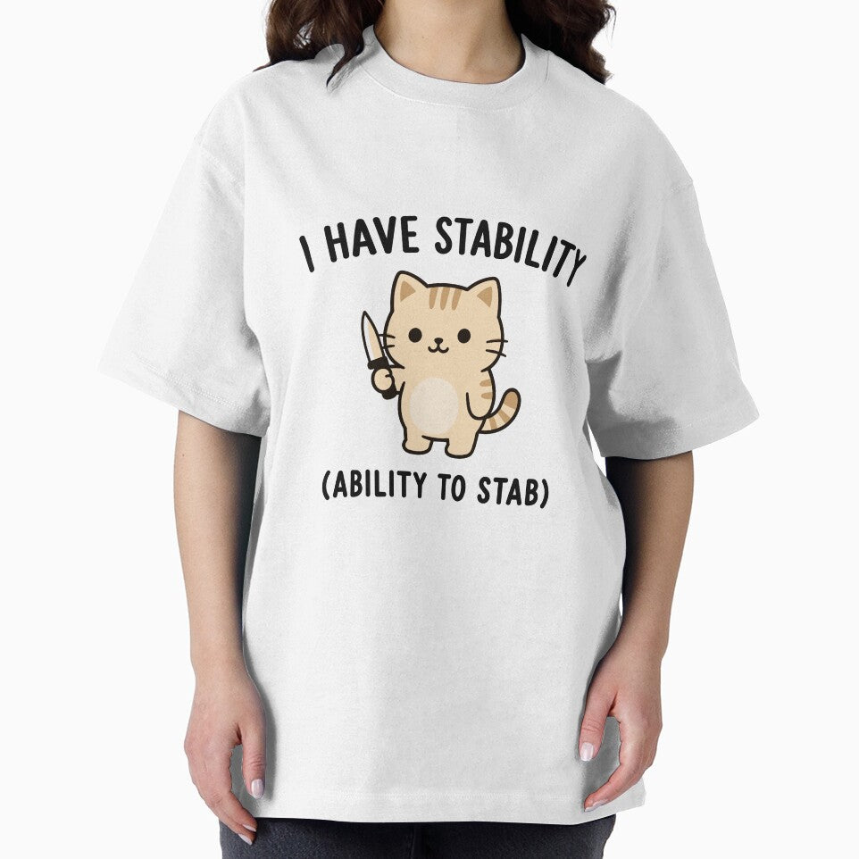Funny Stabby Cat Humor Cute Kitten Meme Stability by w1ckerman
