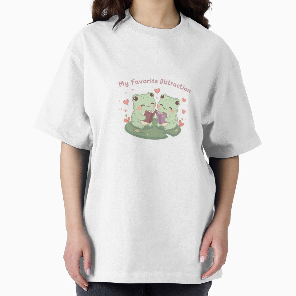 My Favorite Distraction - Frog Couple Reading Valentine by OrikuStudio T-Shirts, Hoodie, Sweatshirt (Image 2)