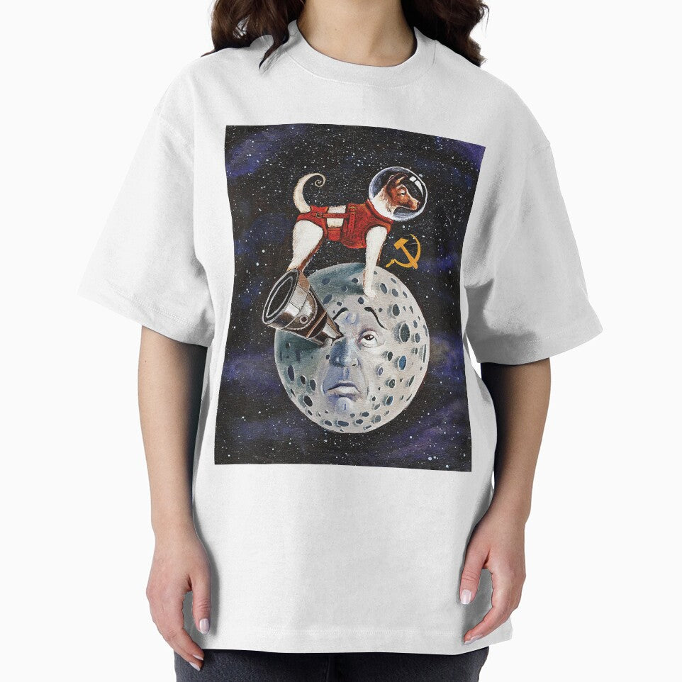 Laika Astronaut On The Moon by skeierleber4327 T-Shirts, Hoodie, Sweatshirt | BlankRebels.com (Image 2)