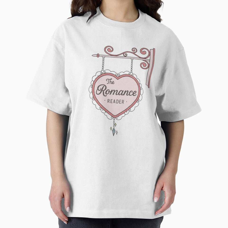 The Romance Reader Heart Sign – Romance Book Lover Aesthetic Design by theliteraryedit T-Shirts, Hoodie, Sweatshirt (Image 2)