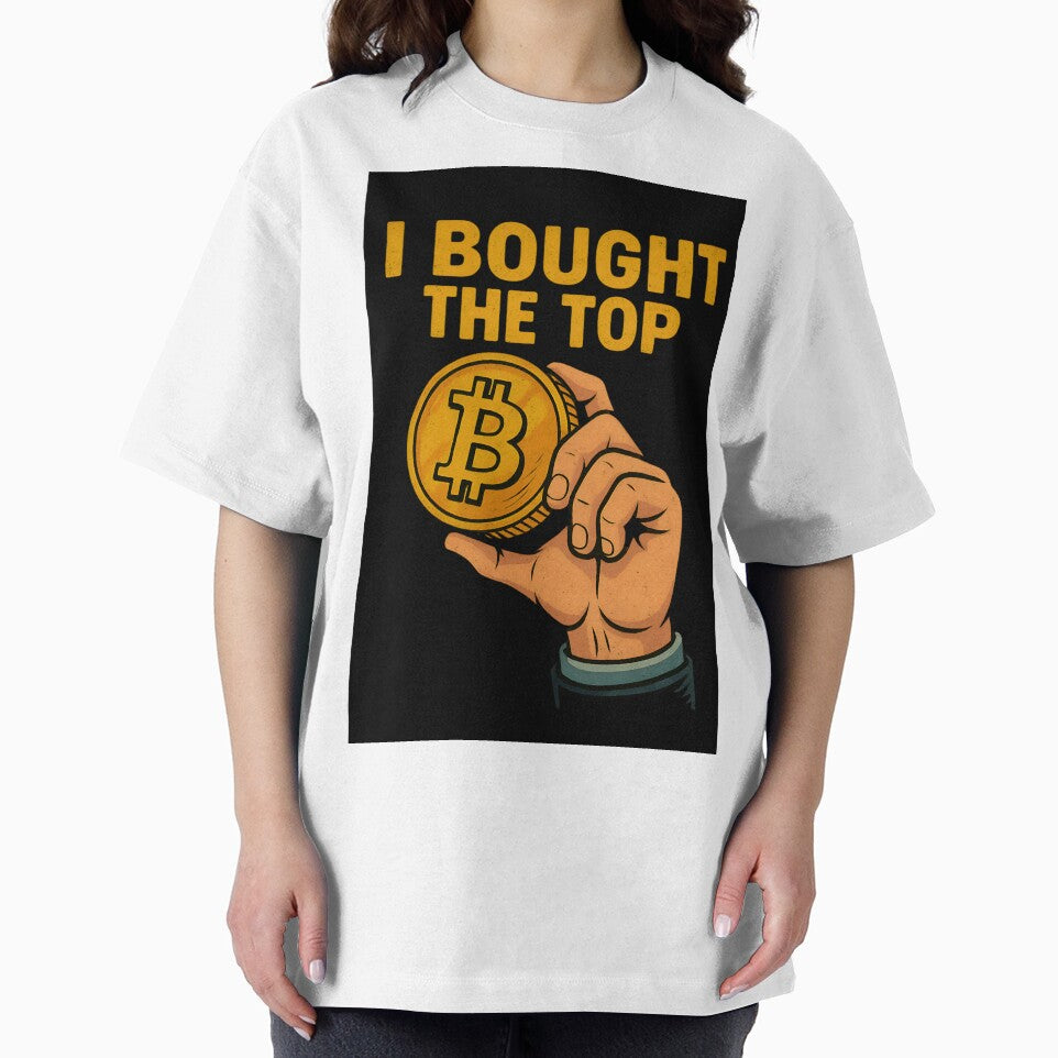 I Bought The Top – Funny Bitcoin Meme Art | Crypto Humor Illustration Artwork by Mayankbalas1996 T-Shirts,... (Image 2)