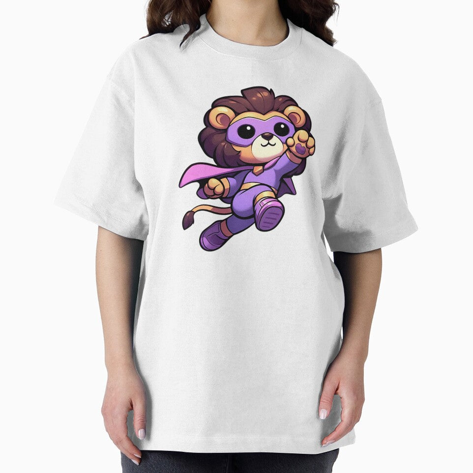 Superhero Lion – Cute Purple Caped Lion Hero Design by Kwanbaba21 T-Shirts, Hoodie, Sweatshirt | BlankRebels.com (Image 2)