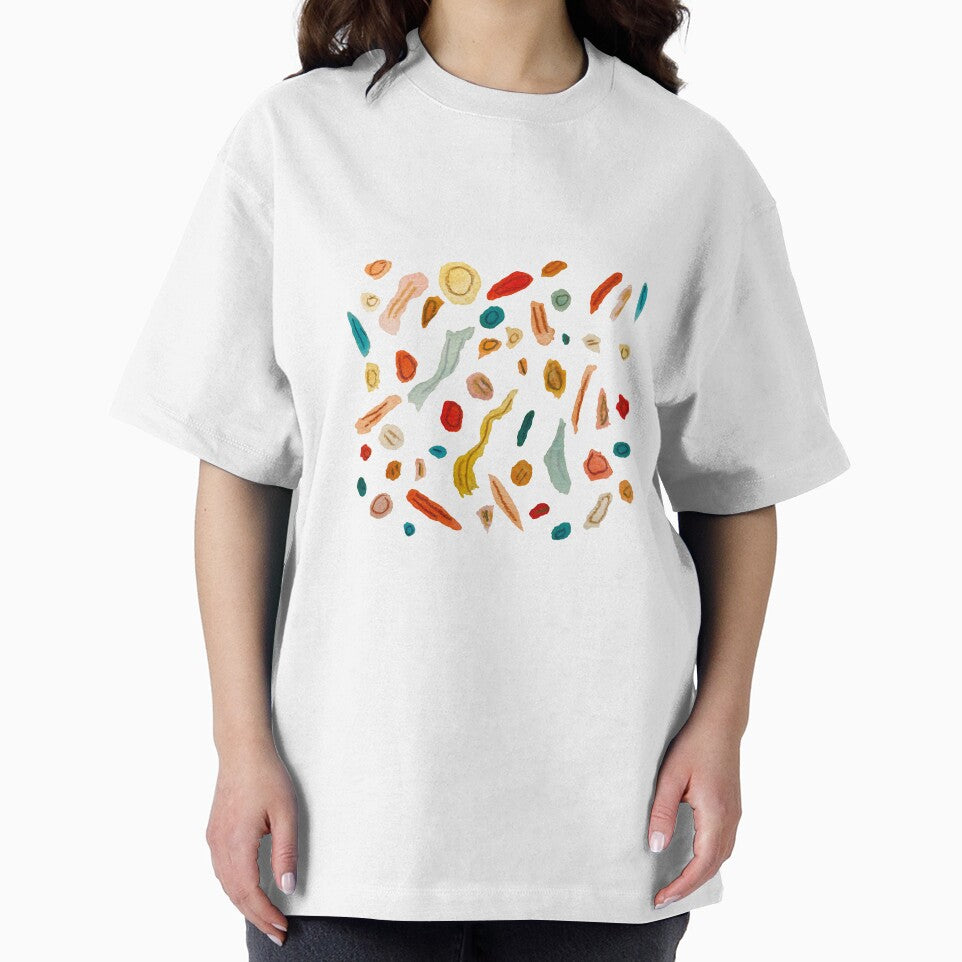 Confetti Red Blue Green Textured Birth Watercolor Yana Mustafina Boho Soulful T-Shirts, Hoodie, Sweatshirt
