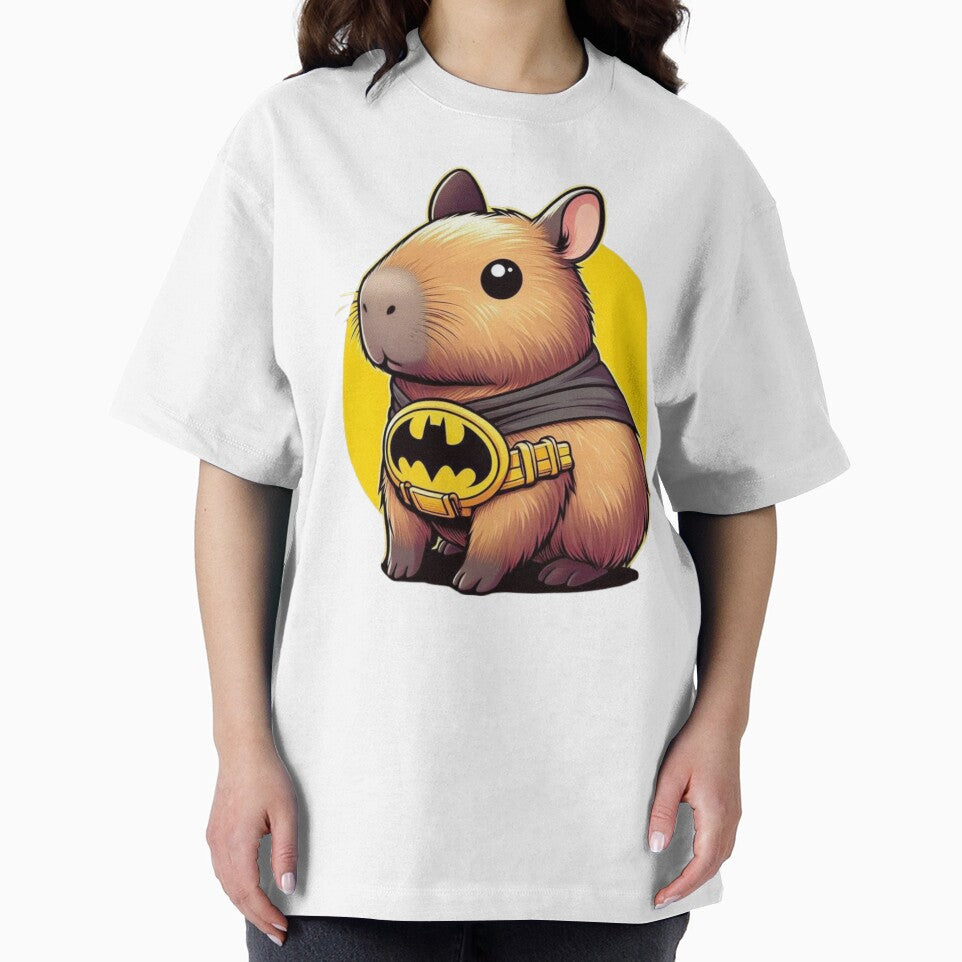 Bat Man Capybara – Cute Superhero Animal Illustration by Just a Pixel