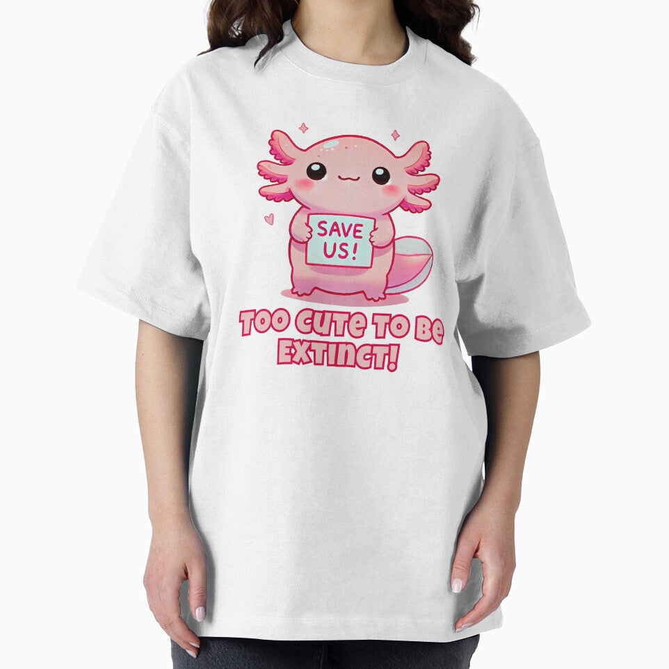 Cute Axolotl Sticker Too Cute To Be Extinct by SaavedraDesign T-Shirts, Hoodie, Sweatshirt | BlankRebels.com (Image 2)