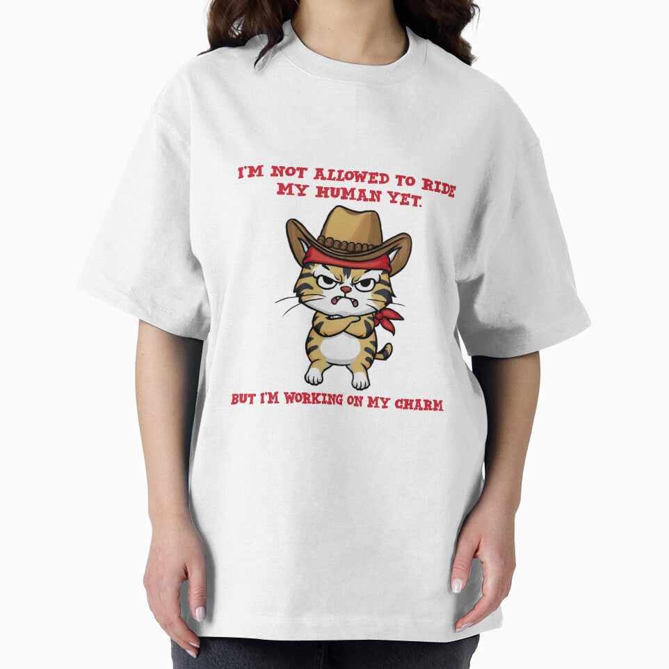 Funny cowboy cat - I'm not allowed to ride my human yet by Micjr T-Shirts, Hoodie, Sweatshirt | BlankRebels.com (Image 2)