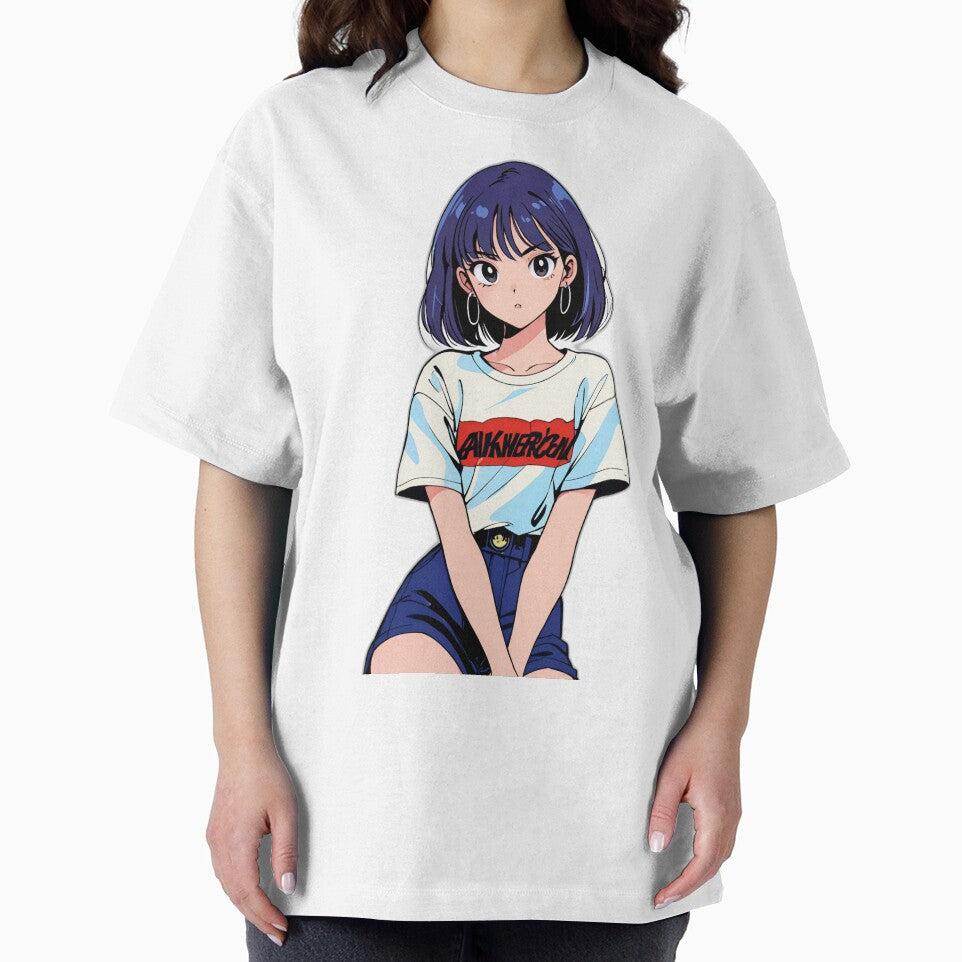 Retro 90s Anime Girl Minimal Aesthetic by ShadowsInk T-Shirts, Hoodie, Sweatshirt | BlankRebels.com (Image 2)
