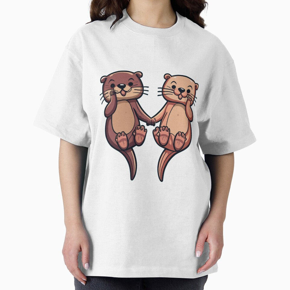 Otters holding hands by PawelNature T-Shirts, Hoodie, Sweatshirt | BlankRebels.com (Image 2)
