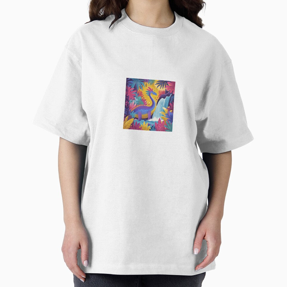 Colorful Parasaurolophus by Tropical Waterfall by Bambear T-Shirts, Hoodie, Sweatshirt | BlankRebels.com (Image 2)