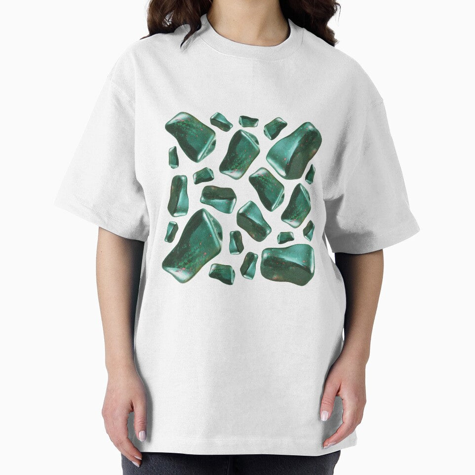 Bloodstone Crystal Gemstone Green Pattern by EnchantedInn T-Shirts, Hoodie, Sweatshirt | BlankRebels.com (Image 2)
