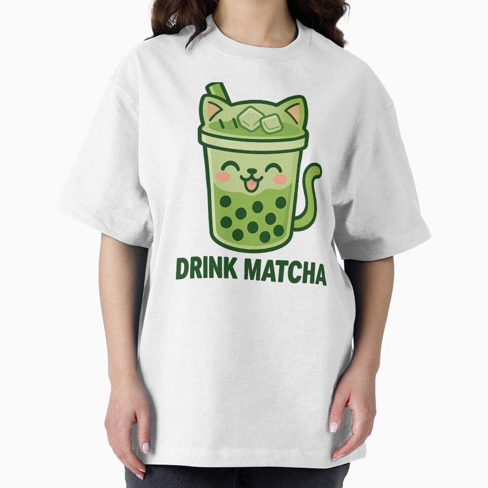 Matcha Bubble Tea Cat – Kawaii Neko Boba Drink by Asbiell T-Shirts, Hoodie, Sweatshirt | BlankRebels.com (Image 2)