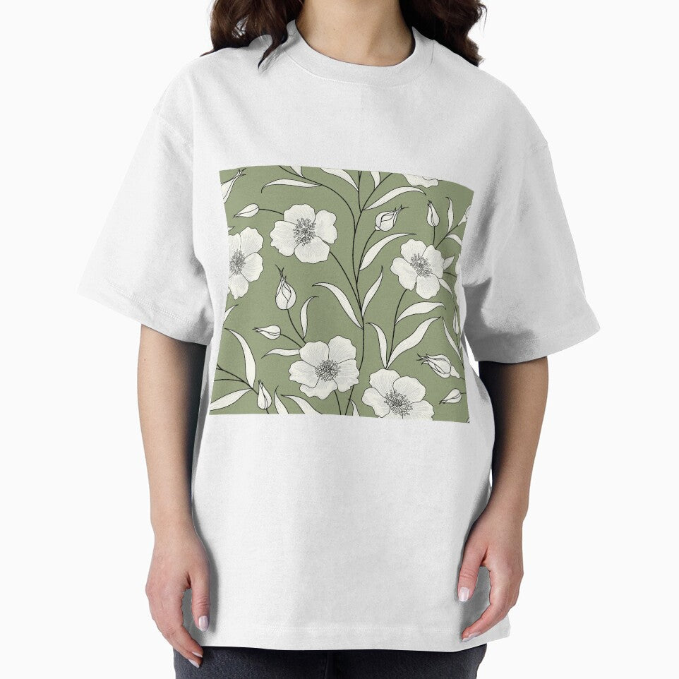 Olive green floral by MLD112 T-Shirts, Hoodie, Sweatshirt | BlankRebels.com (Image 2)