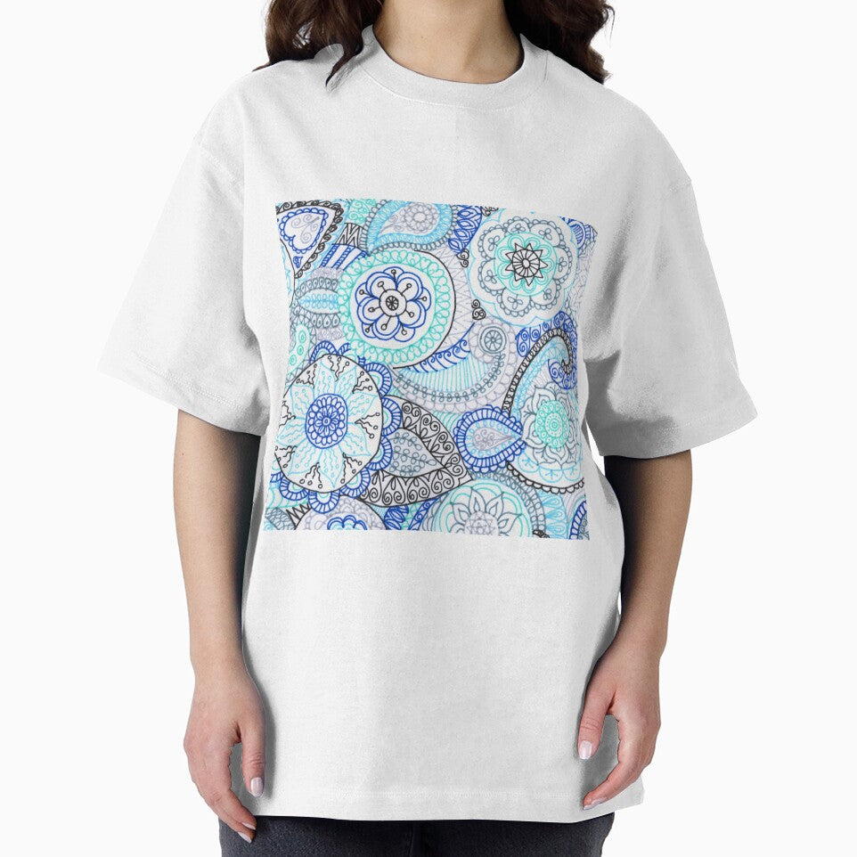 Blue Paisley doodle by SilverBirch14 T-Shirts, Hoodie, Sweatshirt | BlankRebels.com (Image 2)