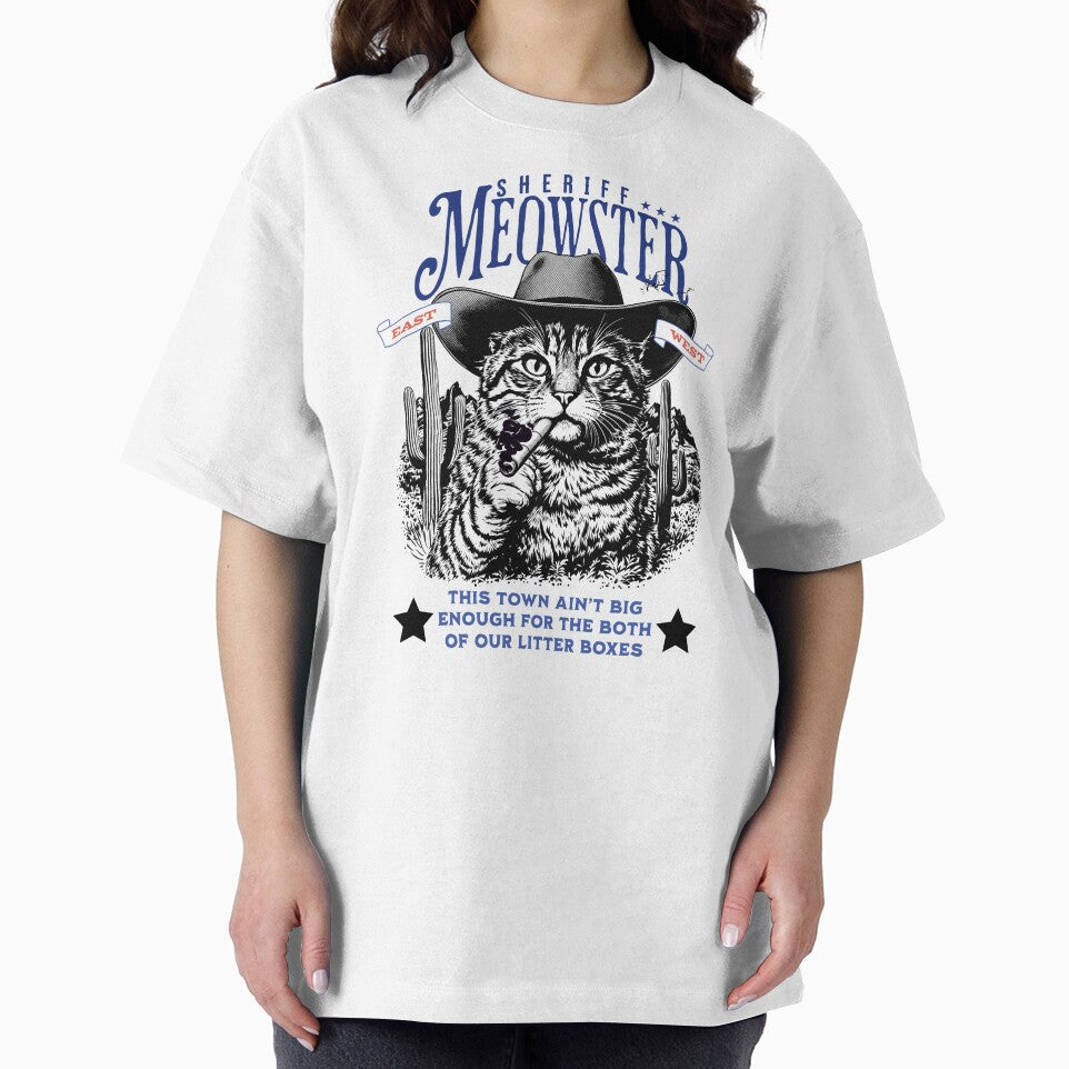 Sheriff Meowster Cowboy by LoveAndHatebyH T-Shirts, Hoodie, Sweatshirt | BlankRebels.com (Image 2)