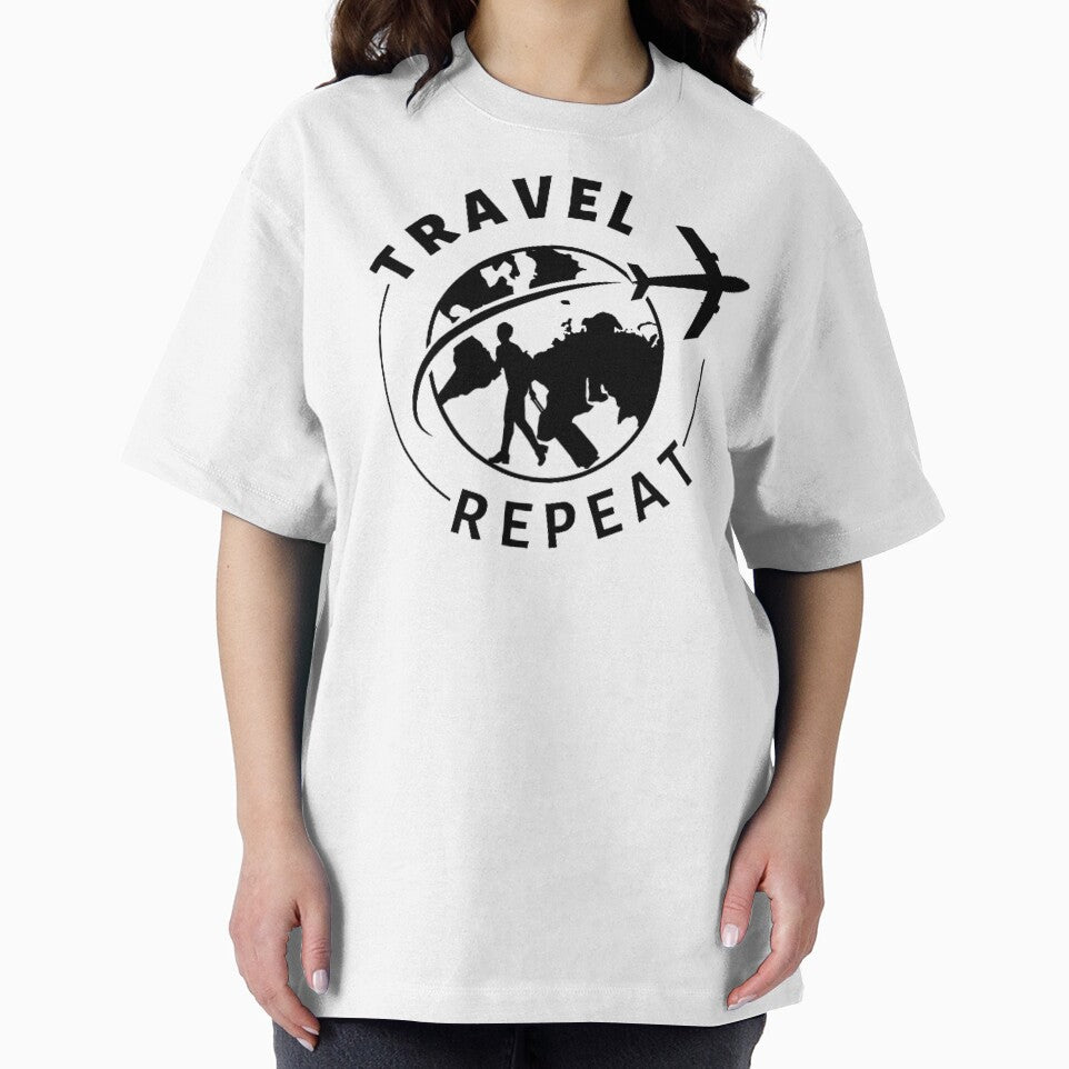 Travel & Repeat. – Minimalist Travel Quote Design by AlienTechs T-Shirts, Hoodie, Sweatshirt | BlankRebels.com (Image 2)