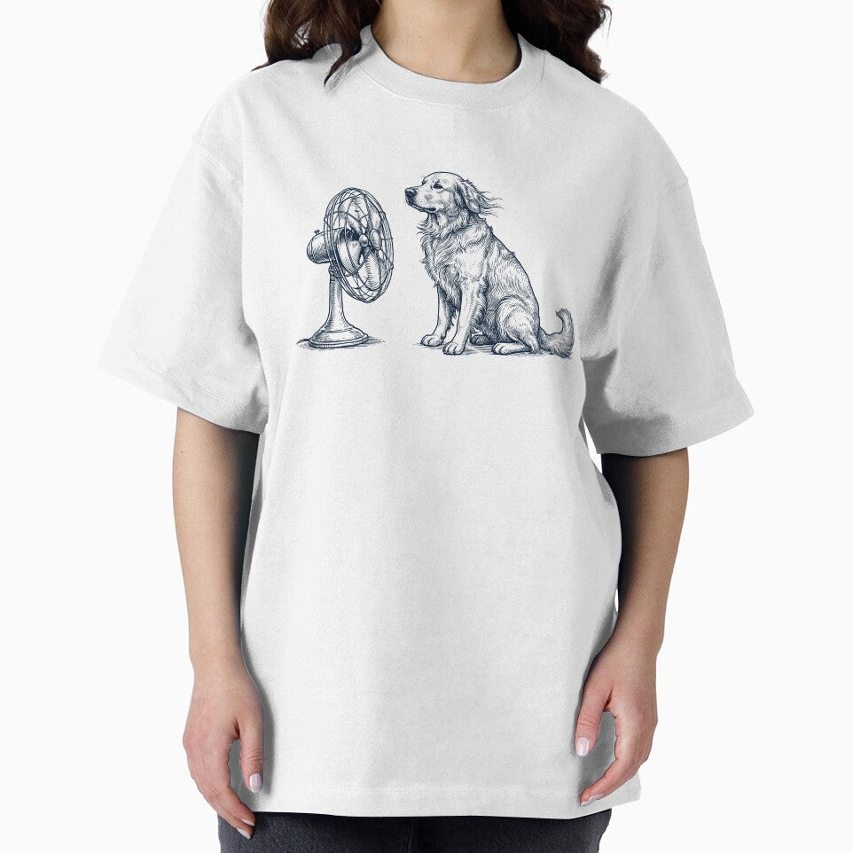Vintage Golden Retriever With Fan Dog Mom Dad by DoodleTortle T-Shirts, Hoodie, Sweatshirt | BlankRebels.com (Image 2)