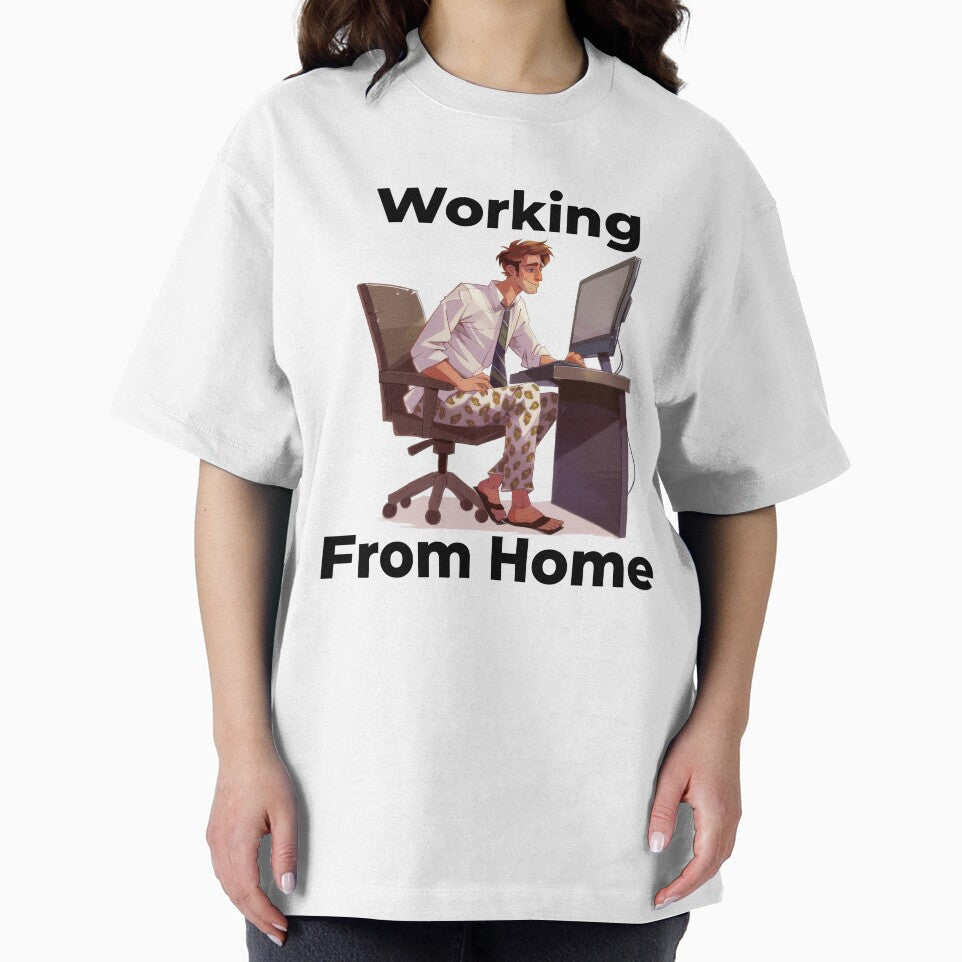 Working From Home Man Wearing Shirt And Pyjamas by Wormy-23 Hoodie, Sweatshirt | BlankRebels.com (Image 2)