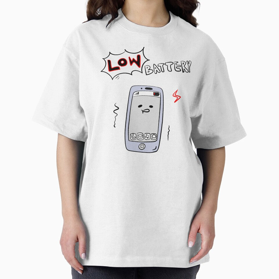 Low Battery – Hand-drawn Phone Doodle by mintmono-studio T-Shirts, Hoodie, Sweatshirt | BlankRebels.com (Image 2)