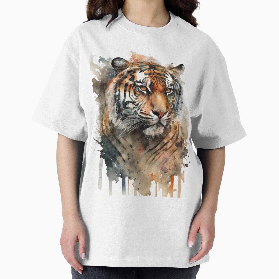 Crowned Majesty: Captivating Bengal Tiger Portrait by WildSpiritPaint T-Shirts, Hoodie, Sweatshirt (Image 2)