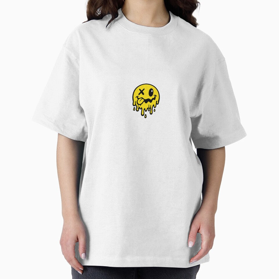 Melting Smiley Face – Trendy Minimal Design by QuirkyCartel T-Shirts, Hoodie, Sweatshirt | BlankRebels.com (Image 2)