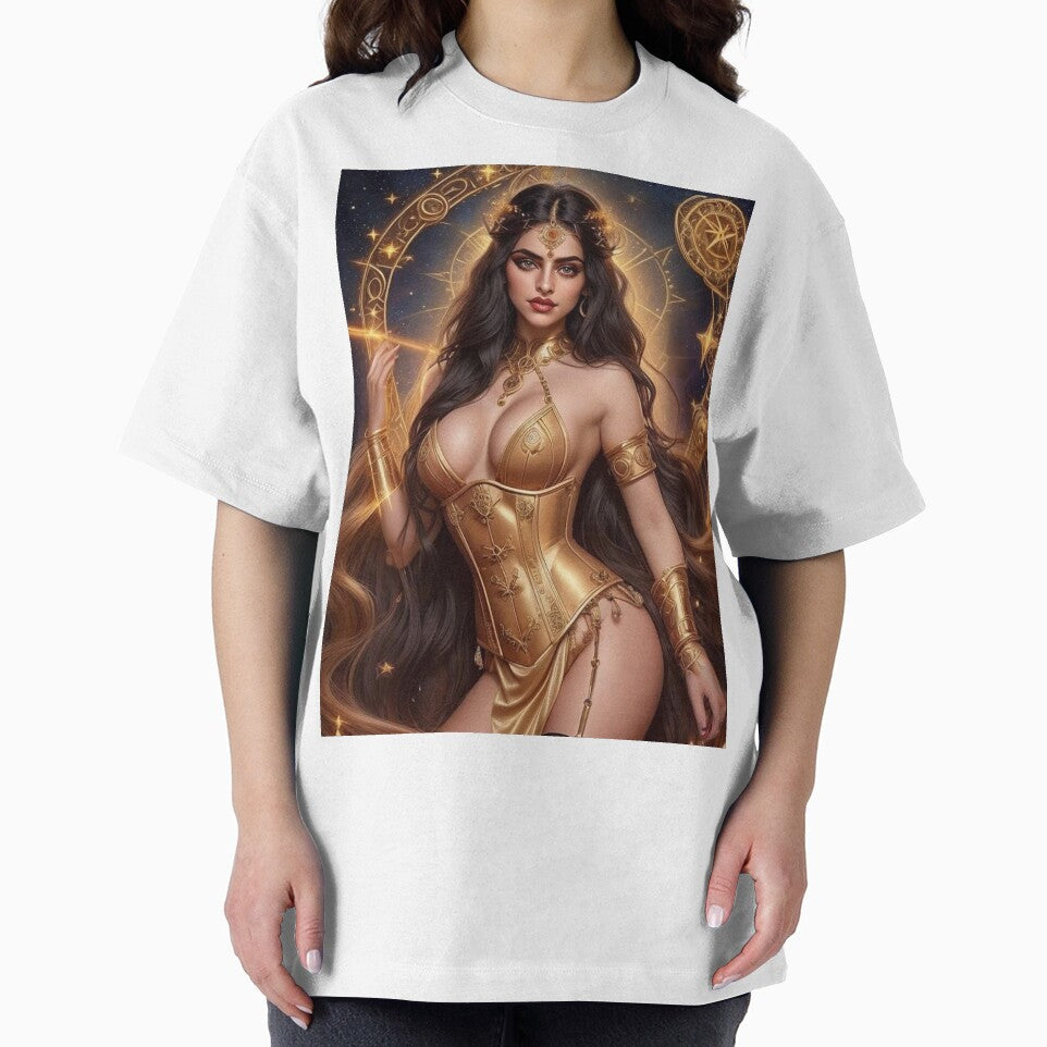 Fiery Leo Goddess – Lioness Warrior Fantasy Illustration by MissSaylor T-Shirts, Hoodie, Sweatshirt (Image 2)