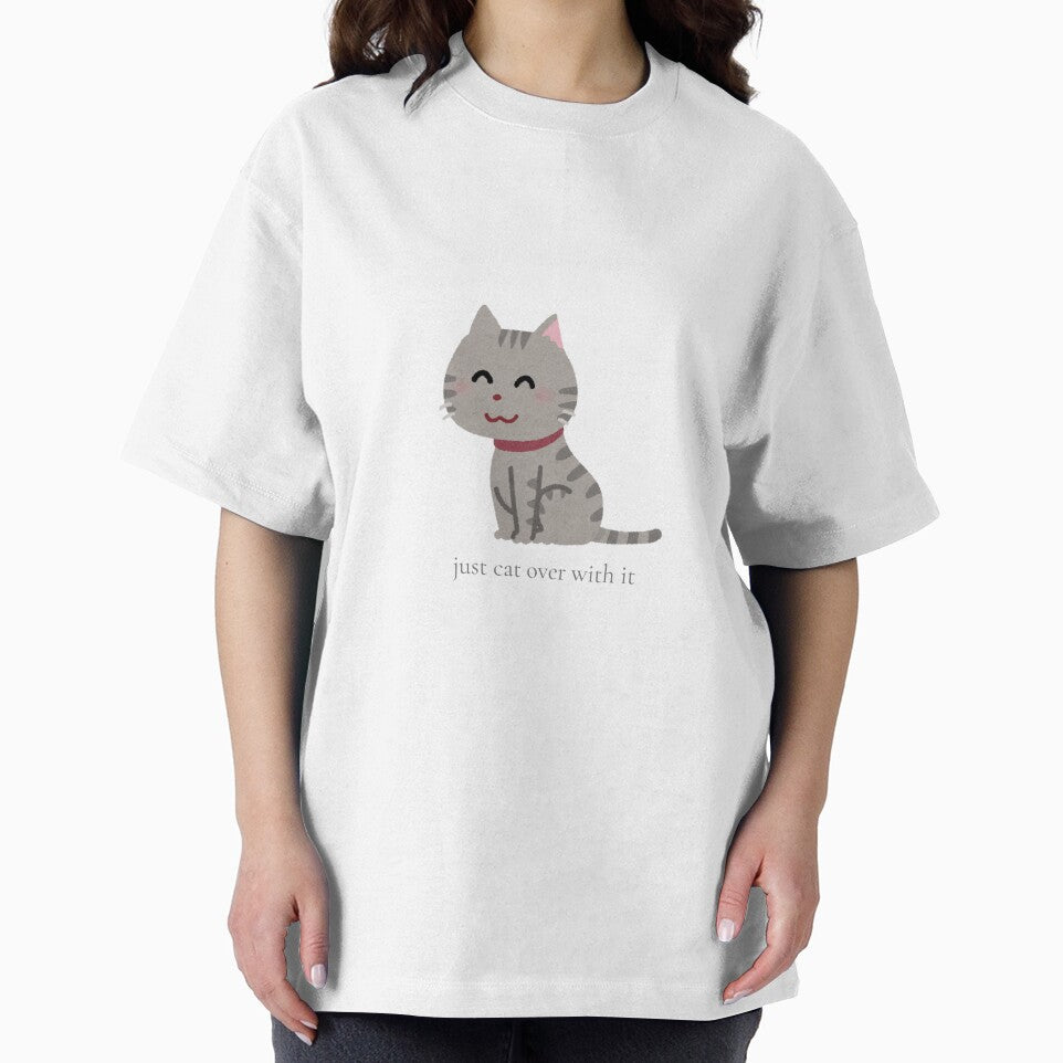 Just Cat Over with It – Cute Kawaii Cat Pun by JA-1994 T-Shirts, Hoodie, Sweatshirt | BlankRebels.com (Image 2)