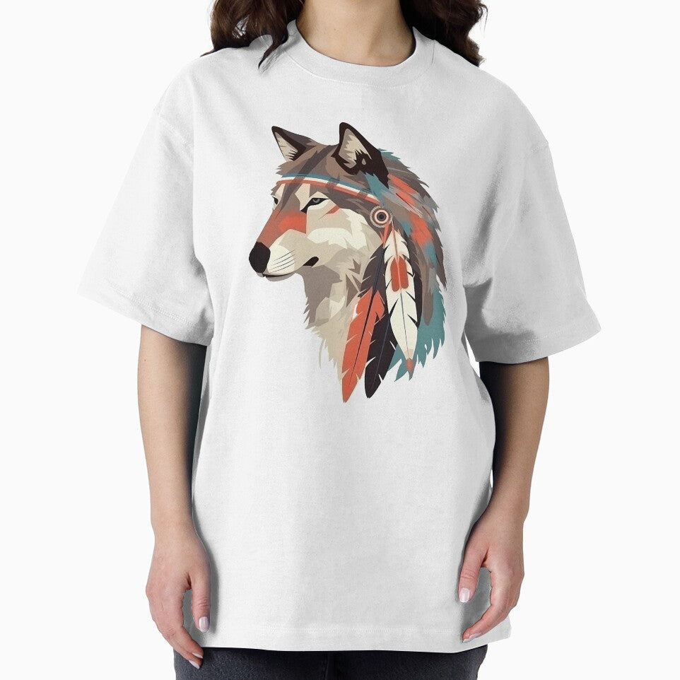 Boho Wolf Native American by KD Merch