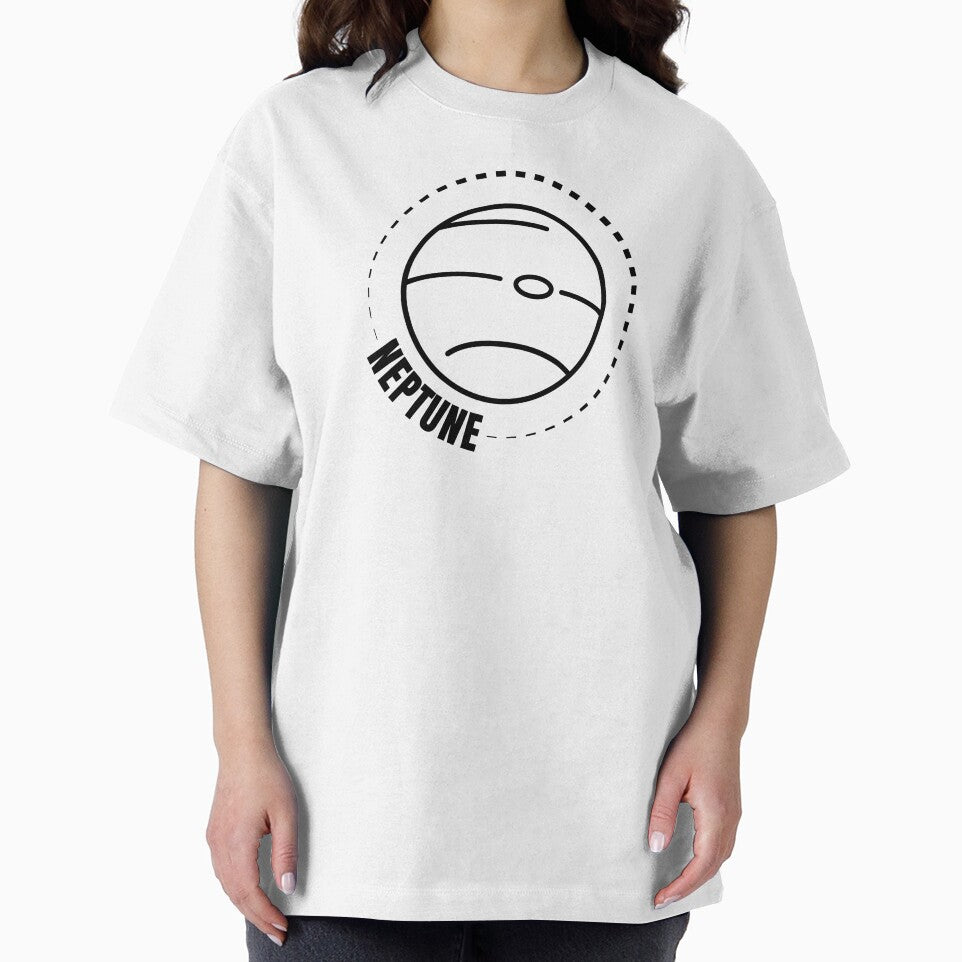Planet Neptune (BLACK DESIGN) by EleannaInSpace T-Shirts, Hoodie, Sweatshirt | BlankRebels.com (Image 2)