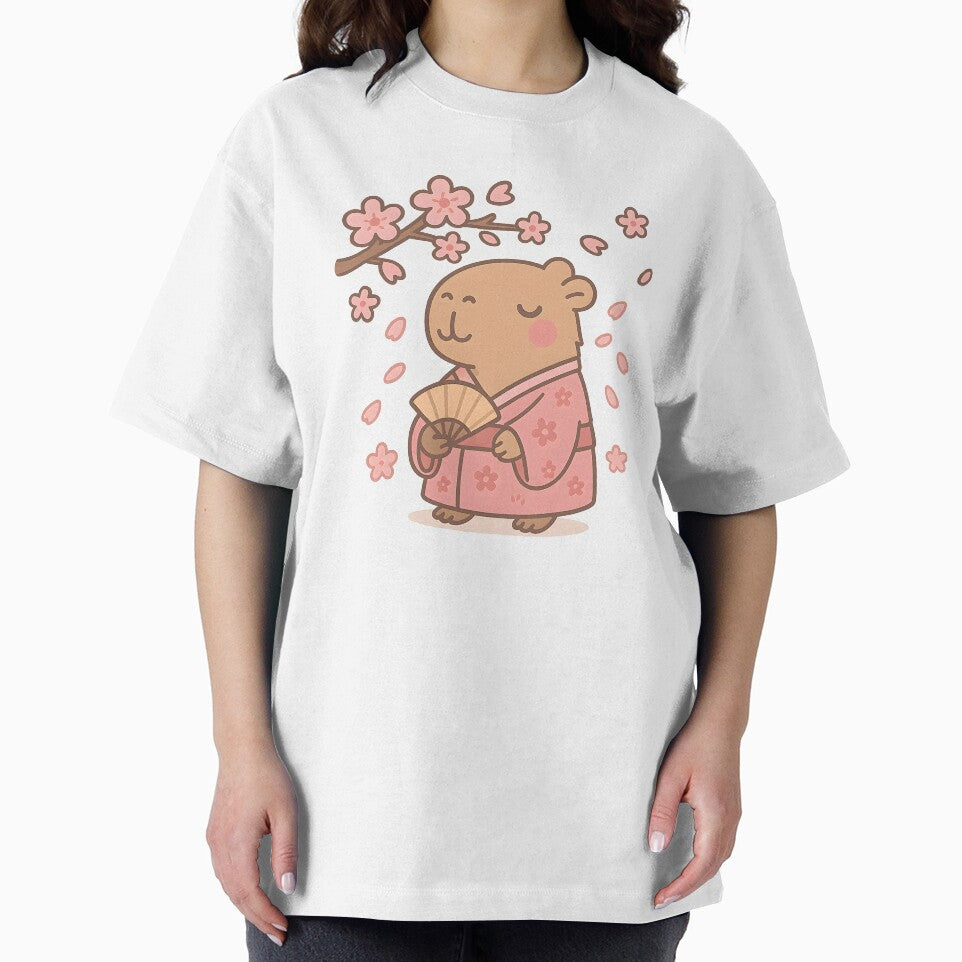 Kawaii Capybara in Japan – Cute Cherry Blossom by Worldwide Capy T-Shirts, Hoodie, Sweatshirt | BlankRebels.com (Image 2)