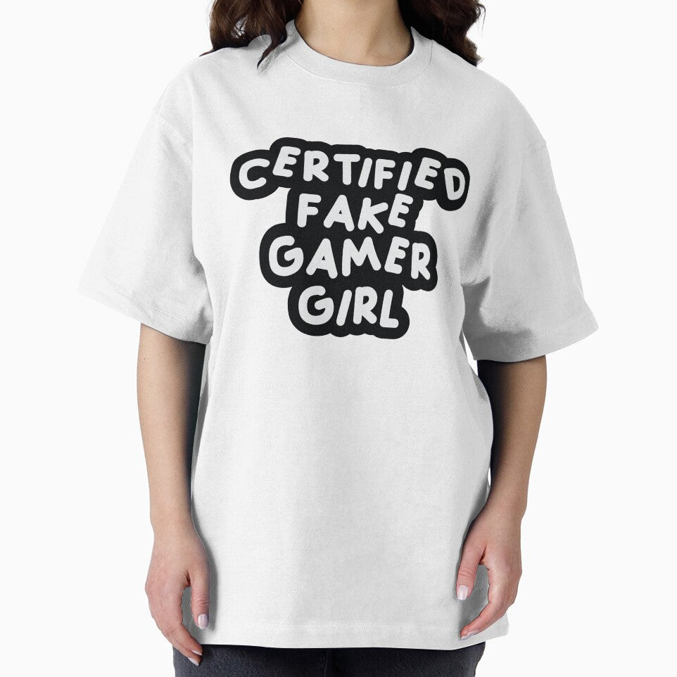 Certified Fake Gamer Girl Black & White by FakeGamerGirls T-Shirts, Hoodie, Sweatshirt | BlankRebels.com (Image 2)