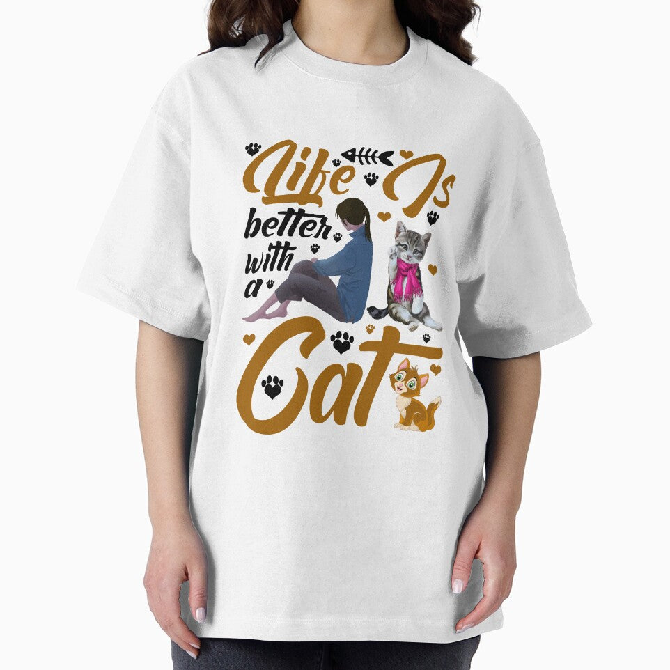 Life is Better With a Cat by 808Designs T-Shirts, Hoodie, Sweatshirt | BlankRebels.com (Image 2)