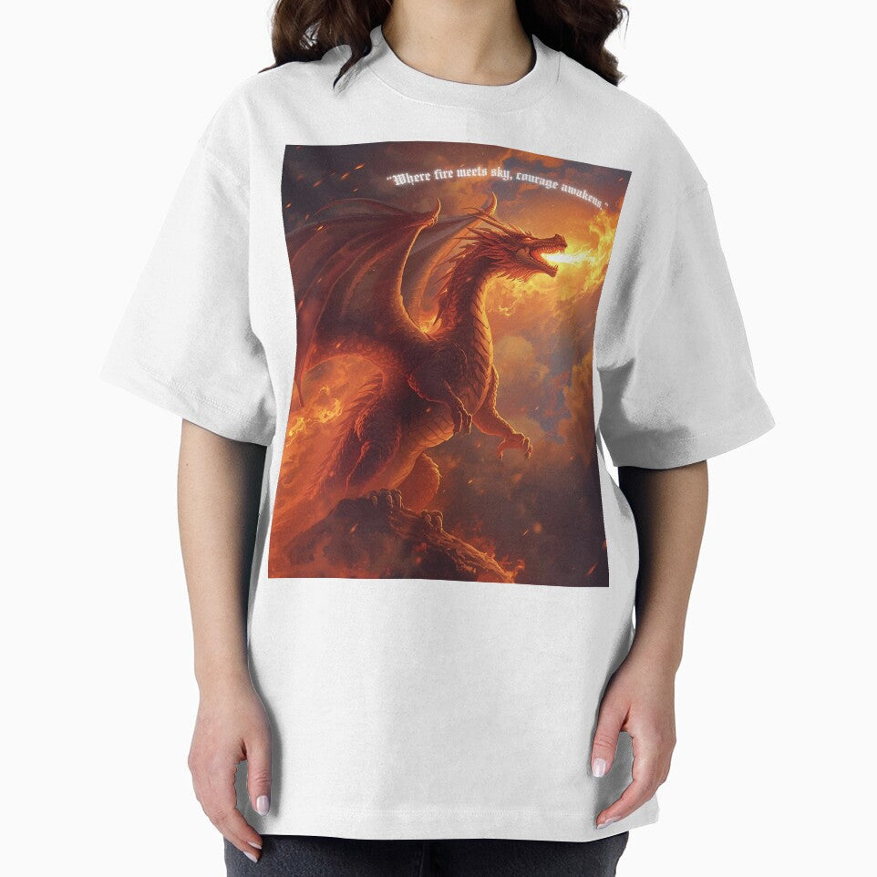Where Fire Meets Sky | Dragon Courage Fantasy Quote by george335555 T-Shirts, Hoodie, Sweatshirt | BlankRebels.com (Image 2)