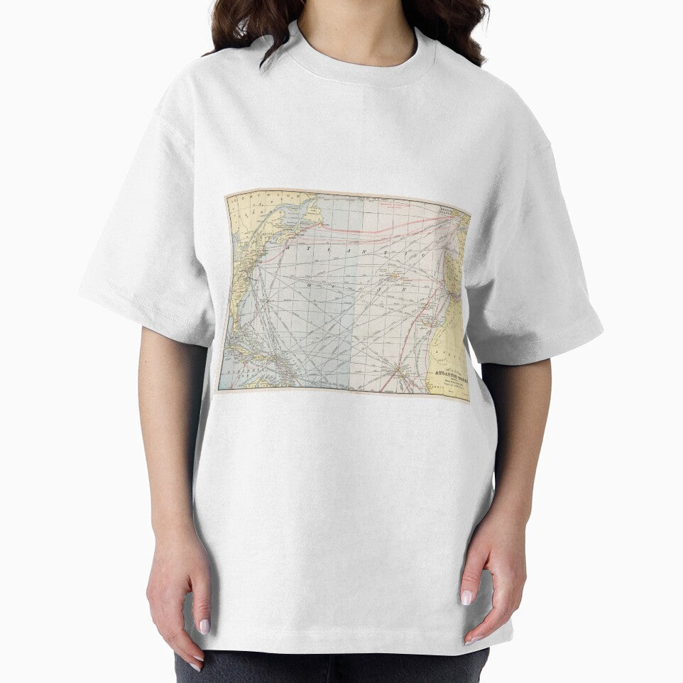 Vintage Map of The Atlantic Ocean (1901) by BravuraMedia T-Shirts, Hoodie, Sweatshirt | BlankRebels.com (Image 2)