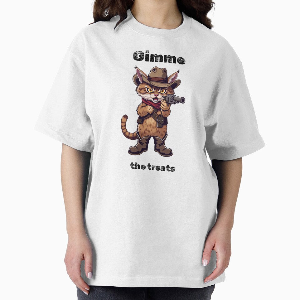 cowboy cat with cowboy hat and gimme the treats by GinnyGi T-Shirts, Hoodie, Sweatshirt | BlankRebels.com (Image 2)