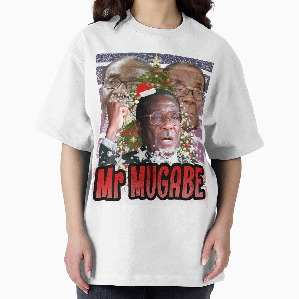 Robert Mugabe Former President Zimbabwe Funny Xmas Tree Snow Decorations Ugly Christmas Sweater by lukeyr1... (Image 2)