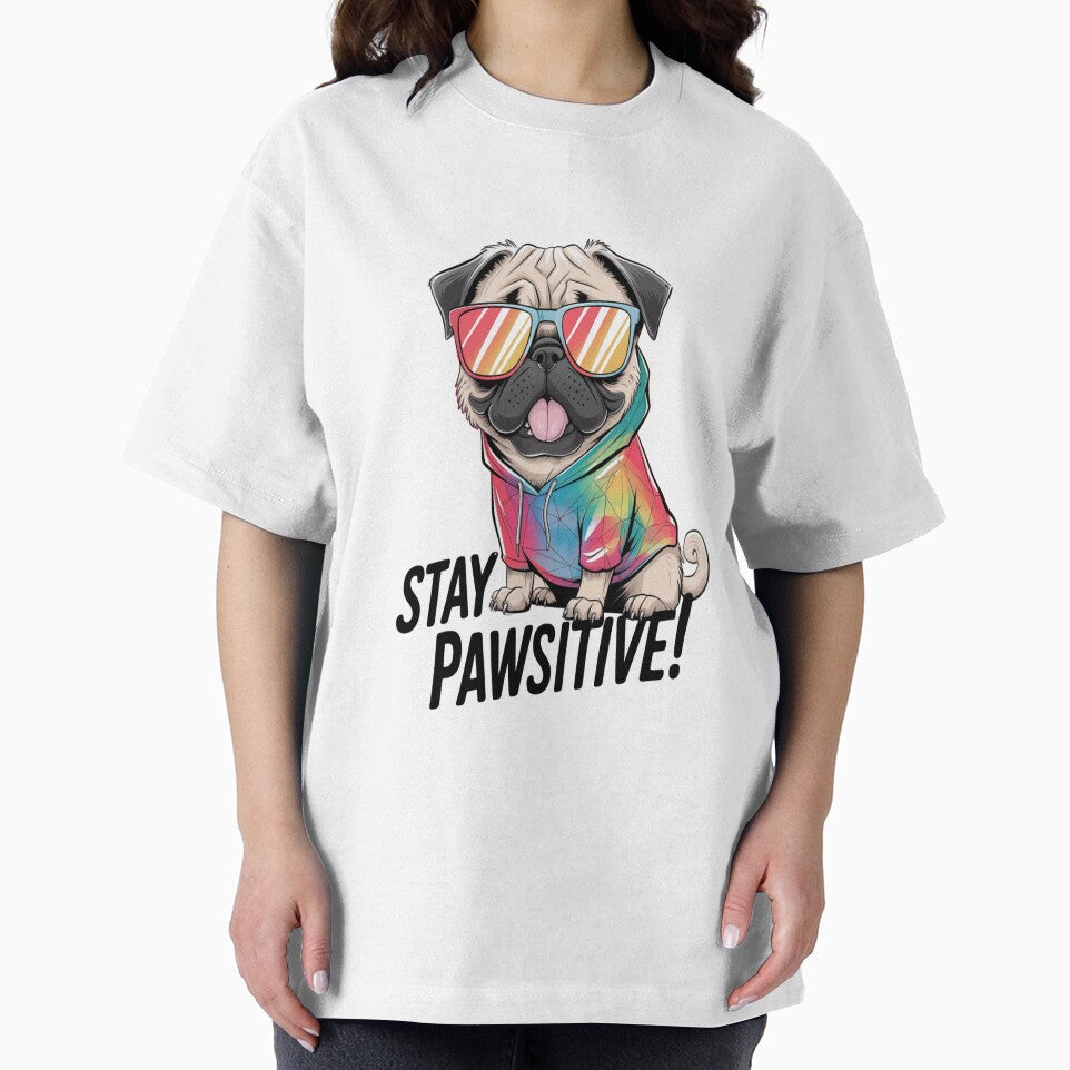 ✨ Stay Pawsitive with this cool pug design! ✨ by Petpixy T-Shirts, Hoodie, Sweatshirt | BlankRebels.com (Image 2)
