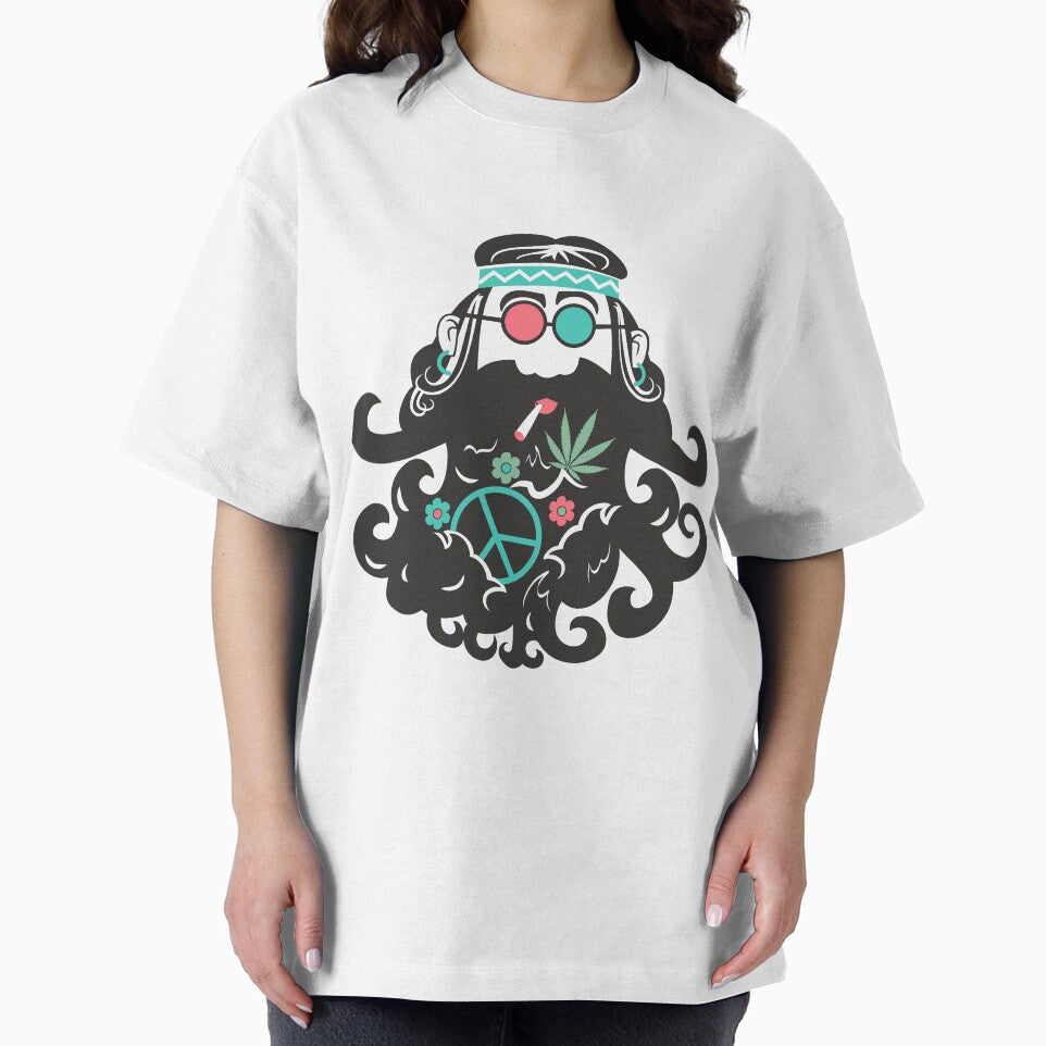 Old Hippie Smokes Marijuana, Woodstock Hippie, Rainbow Hippie, Hippie Man by Kamidrago T-Shirts, Hoodie, Sweatshirt (Image 2)
