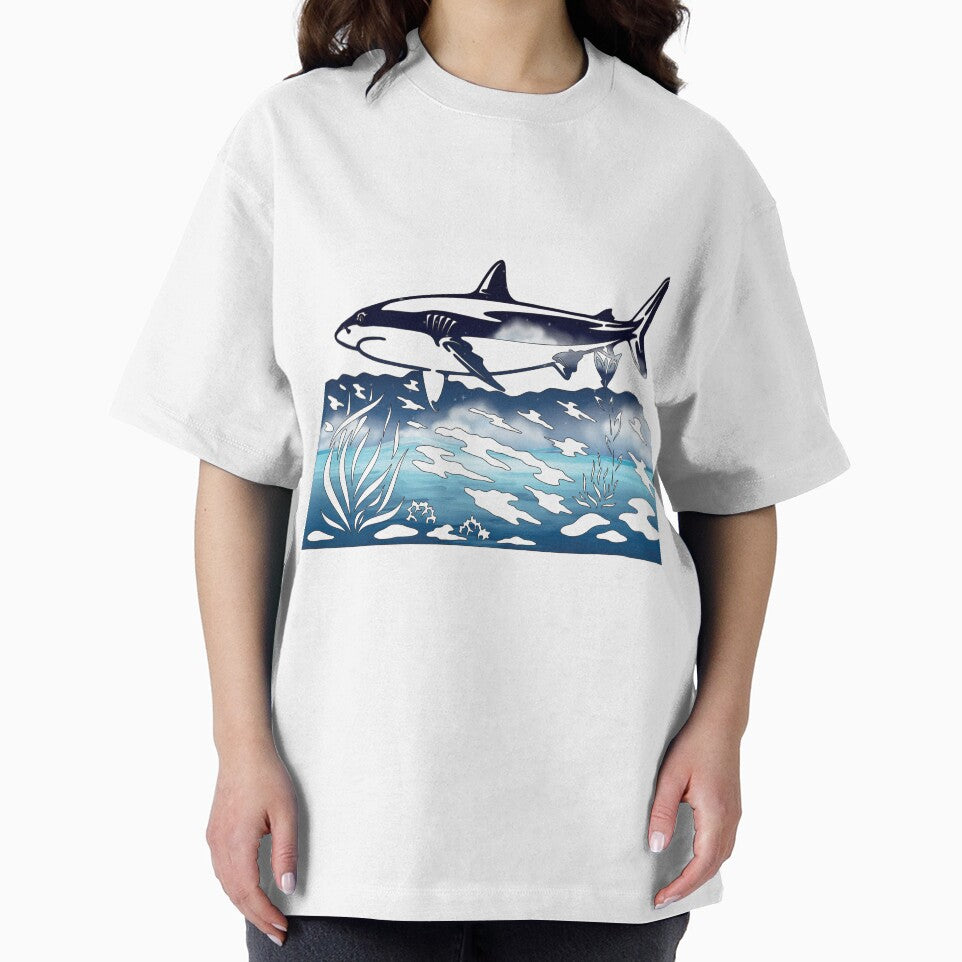 Ocean At Night Reef Shark by damonasplace T-Shirts, Hoodie, Sweatshirt | BlankRebels.com (Image 2)