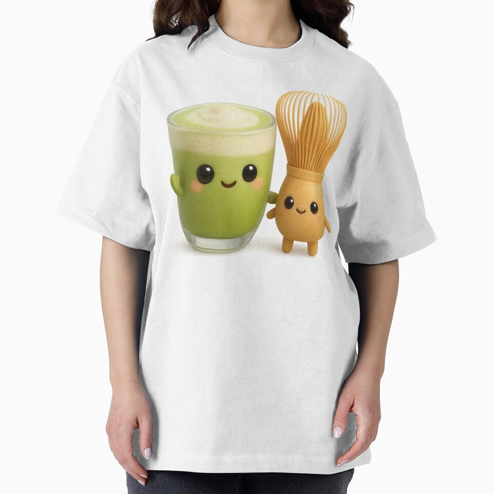 Cute Matcha Latte & Whisk Friends | Kawaii Fun Food Art by Moons Studio T-Shirts, Hoodie, Sweatshirt (Image 2)