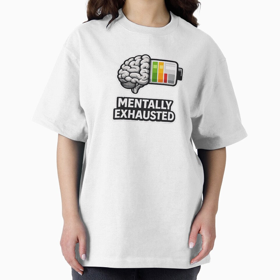 Mentally Exhausted – Low Battery Brain by luxurytoushes T-Shirts, Hoodie, Sweatshirt | BlankRebels.com (Image 2)