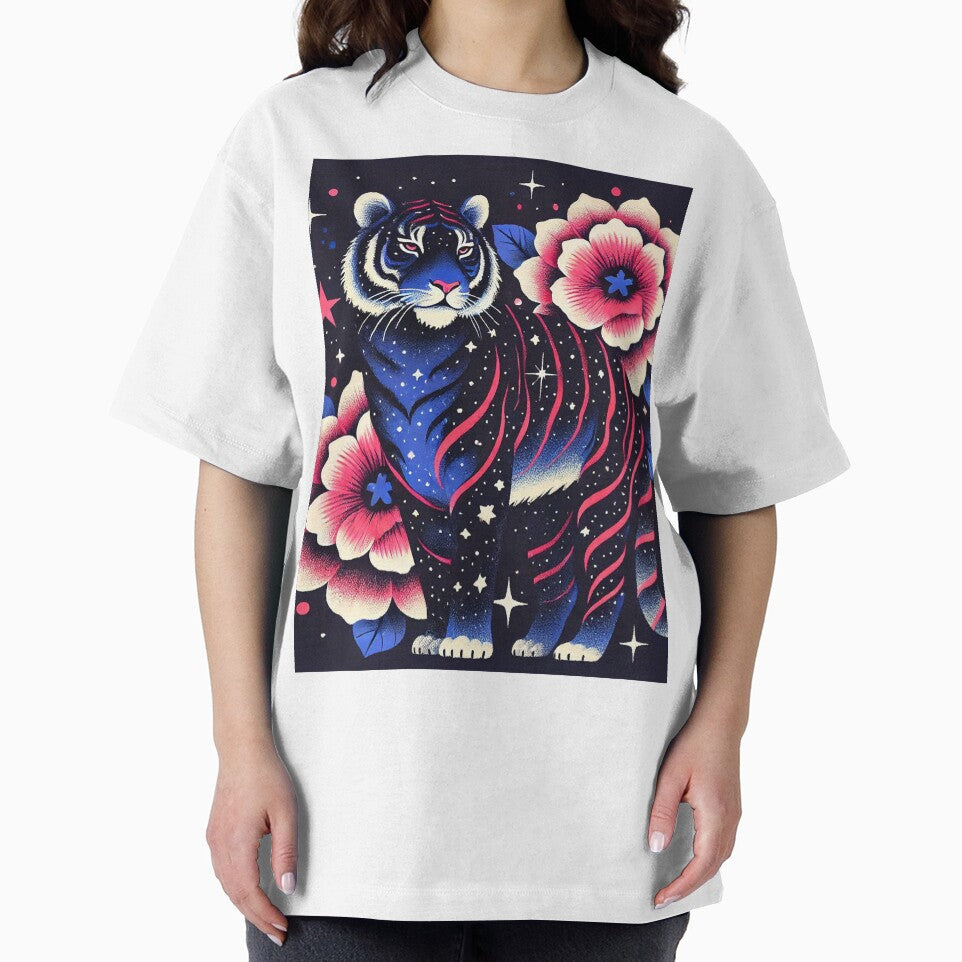 Tattoo Style Tiger and Roses by zzz888 T-Shirts, Hoodie, Sweatshirt | BlankRebels.com (Image 2)