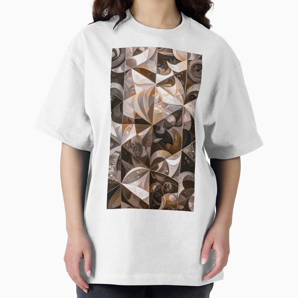 Geometric Flow Panels – Neutral Abstract Rhythm by NizuCaCi T-Shirts, Hoodie, Sweatshirt | BlankRebels.com (Image 2)