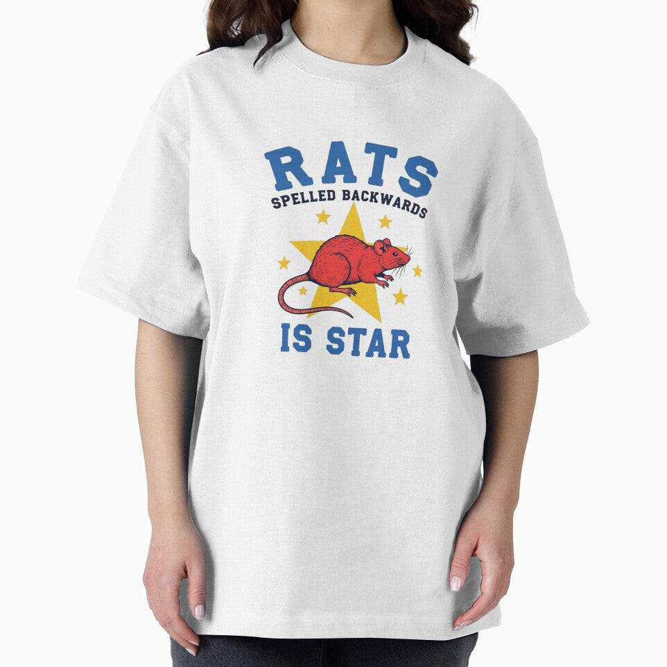 Rats Spelled Backwards Is Star Retro Collegiate Wordplay Graphic by LeoBechs T-Shirts, Hoodie, Sweatshirt (Image 2)