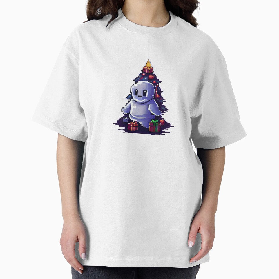 Christmas tree with ghost and gifts! by Pixelarium T-Shirts, Hoodie, Sweatshirt | BlankRebels.com (Image 2)