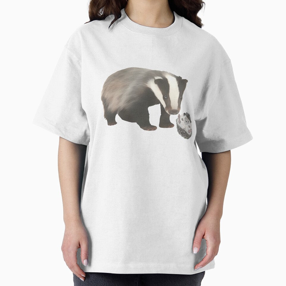 Badger and hedgehog by NikkiBear67 T-Shirts, Hoodie, Sweatshirt | BlankRebels.com (Image 2)