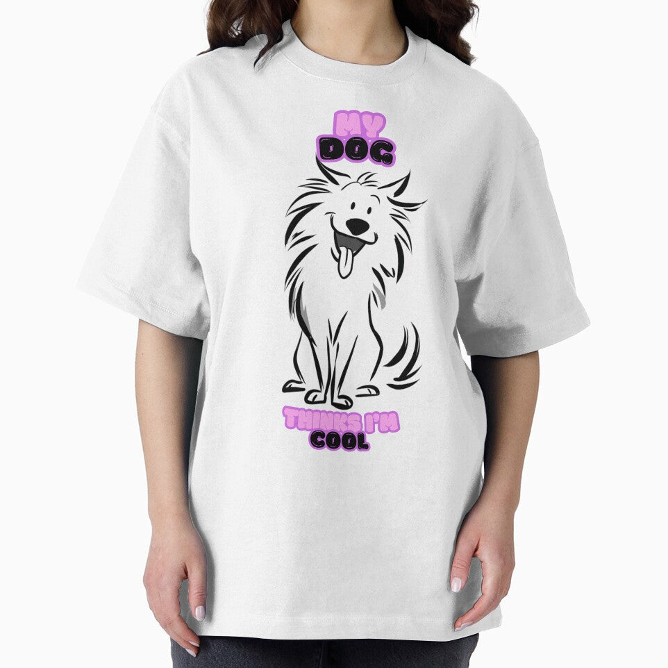 Funny Dog Lover Shirt – My Dog thinks I'm cool  – Cute Dog Owner Gift, Dog Mom Shirt, Dog Dad Shirt by Azerod