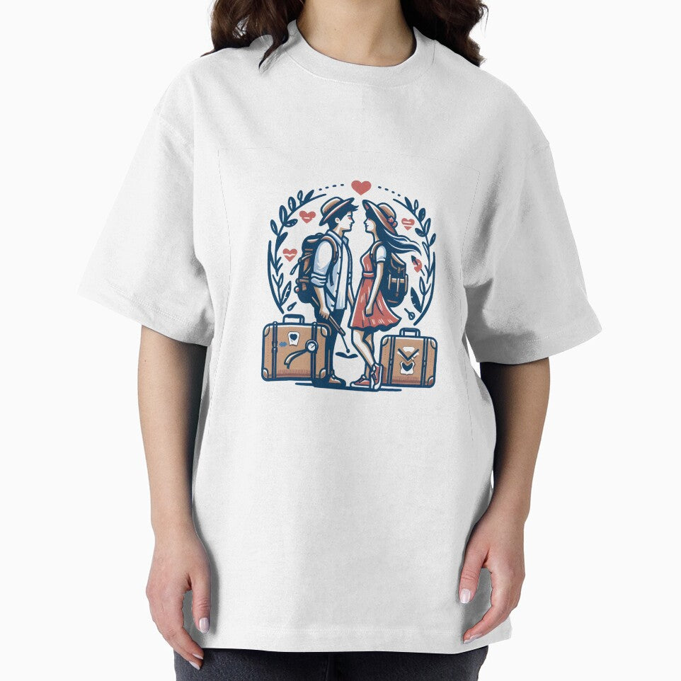 Newly married couple in travel for honeymoon by vectorillus T-Shirts, Hoodie, Sweatshirt | BlankRebels.com (Image 2)
