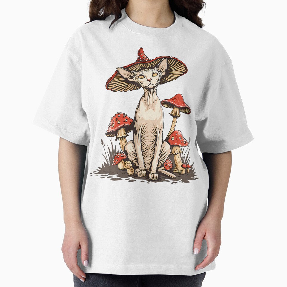 Cat Cottagecore Aesthetic Mushroom Hat by AngelaSandra T-Shirts, Hoodie, Sweatshirt | BlankRebels.com (Image 2)